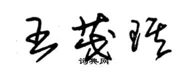 朱錫榮王茂琪草書個性簽名怎么寫