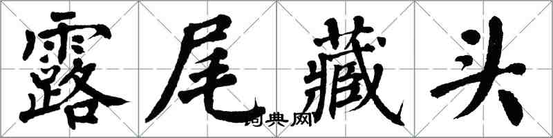 翁闓運露尾藏頭楷書怎么寫