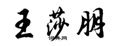 胡問遂王莎朋行書個性簽名怎么寫