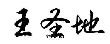 胡問遂王聖地行書個性簽名怎么寫