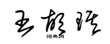 朱錫榮王胡琪草書個性簽名怎么寫