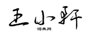 曾慶福王小軒草書個性簽名怎么寫