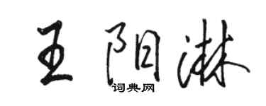 駱恆光王陽淋行書個性簽名怎么寫