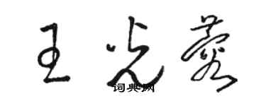 駱恆光王光蓉草書個性簽名怎么寫