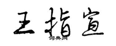 曾慶福王指宣行書個性簽名怎么寫