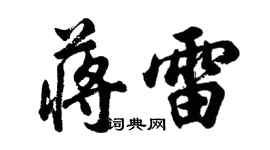 胡問遂蔣雷行書個性簽名怎么寫