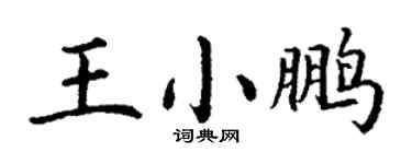 丁謙王小鵬楷書個性簽名怎么寫