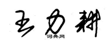 朱錫榮王力耕草書個性簽名怎么寫