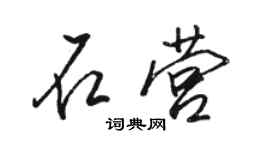 駱恆光石營行書個性簽名怎么寫