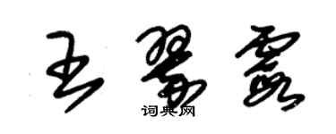 朱錫榮王翠霞草書個性簽名怎么寫