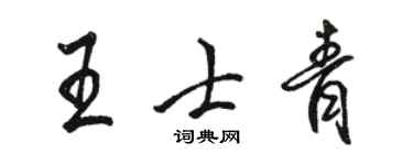 駱恆光王士青行書個性簽名怎么寫