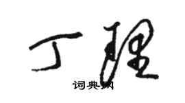 駱恆光丁理草書個性簽名怎么寫