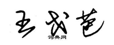 朱錫榮王戈芭草書個性簽名怎么寫