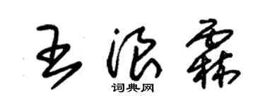 朱錫榮王浪霖草書個性簽名怎么寫