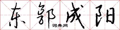 東郭成陽怎么寫好看
