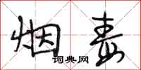 段相林煙毒行書怎么寫