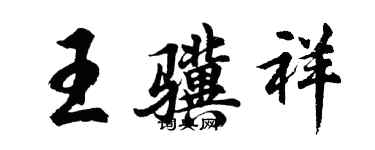 胡問遂王驥祥行書個性簽名怎么寫