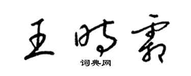 梁錦英王時霜草書個性簽名怎么寫