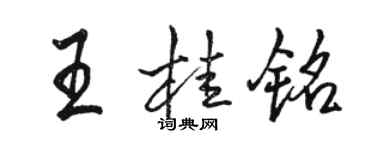 駱恆光王桂銘行書個性簽名怎么寫