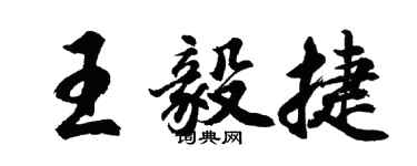 胡問遂王毅捷行書個性簽名怎么寫