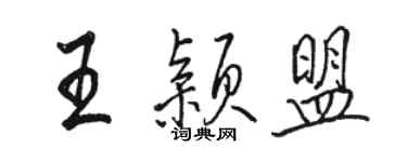 駱恆光王穎盟行書個性簽名怎么寫