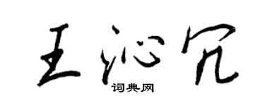 王正良王沁冗行書個性簽名怎么寫