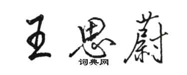 駱恆光王思蔚行書個性簽名怎么寫