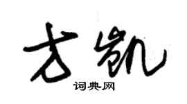 朱錫榮方凱草書個性簽名怎么寫