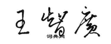 駱恆光王智廣草書個性簽名怎么寫