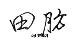 駱恆光田肪行書個性簽名怎么寫