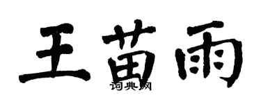 翁闓運王苗雨楷書個性簽名怎么寫