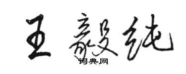 駱恆光王毅純行書個性簽名怎么寫