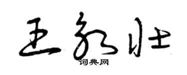 曾慶福王永壯草書個性簽名怎么寫