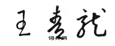 駱恆光王青龍草書個性簽名怎么寫