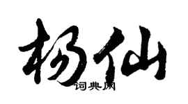 胡問遂楊仙行書個性簽名怎么寫