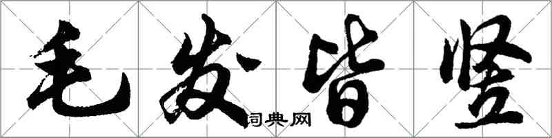 胡問遂毛髮皆豎行書怎么寫