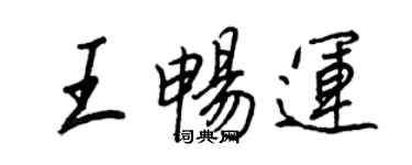 王正良王暢運行書個性簽名怎么寫