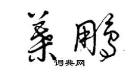 曾慶福葉鵬草書個性簽名怎么寫