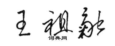 駱恆光王祖融草書個性簽名怎么寫