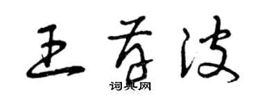 曾慶福王存波草書個性簽名怎么寫