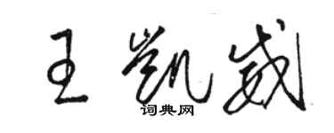 駱恆光王凱威草書個性簽名怎么寫