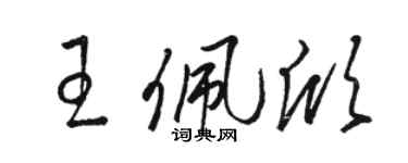 駱恆光王佩欣草書個性簽名怎么寫