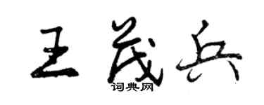 曾慶福王茂兵行書個性簽名怎么寫