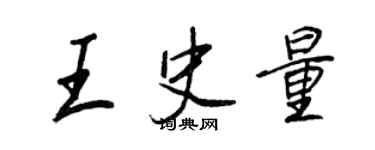王正良王史量行書個性簽名怎么寫