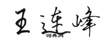駱恆光王連峰行書個性簽名怎么寫
