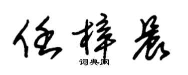 朱錫榮任梓晨草書個性簽名怎么寫