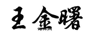 胡問遂王金曙行書個性簽名怎么寫