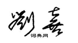 朱錫榮劉喜草書個性簽名怎么寫