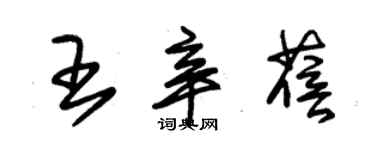 朱錫榮王辛蓓草書個性簽名怎么寫