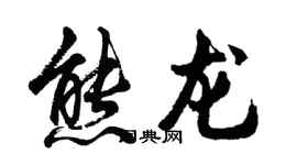 胡問遂熊龍行書個性簽名怎么寫